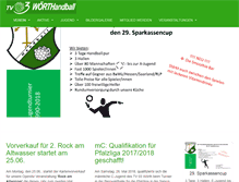 Tablet Screenshot of handball-woerth.de
